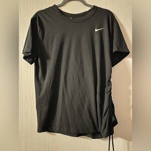 Nike Dri-Fit side Scrunch Women’s  Black Tee